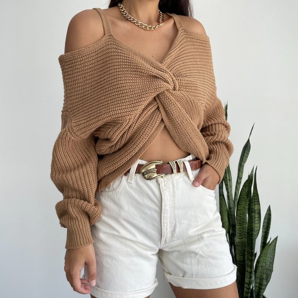 NWT Almost Famous reversible twist knit oversized sweater - Picture 3 of 8